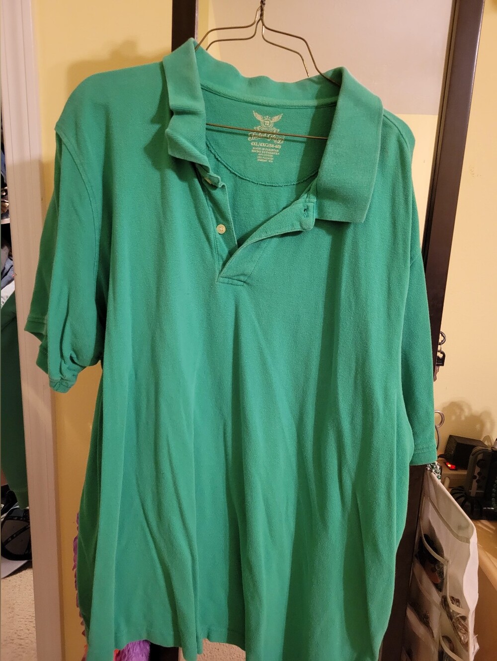 Faded Glory Green Short Sleeve Polo Shirt 3xl